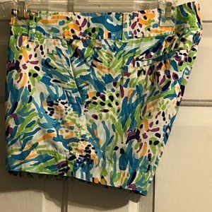 Lilly Pulitzer Sz 2 Blue Gold Callahan Shorts